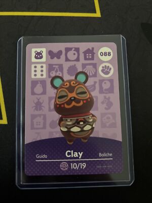Clay #088 - Animal Crossing Amiibo Card ( New/Unscanned/Official Amiibo)