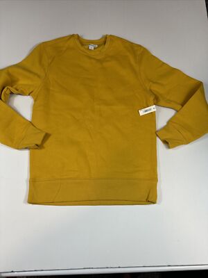 Amazon Essentials Men's Fleece Crewneck Sweatshirt  Sz S Yellow