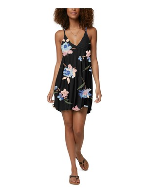 

Женское черное пуловерное платье ONEILL с глубоким V-образным вырезом Seabright Swimsuit Cover Up, Черный