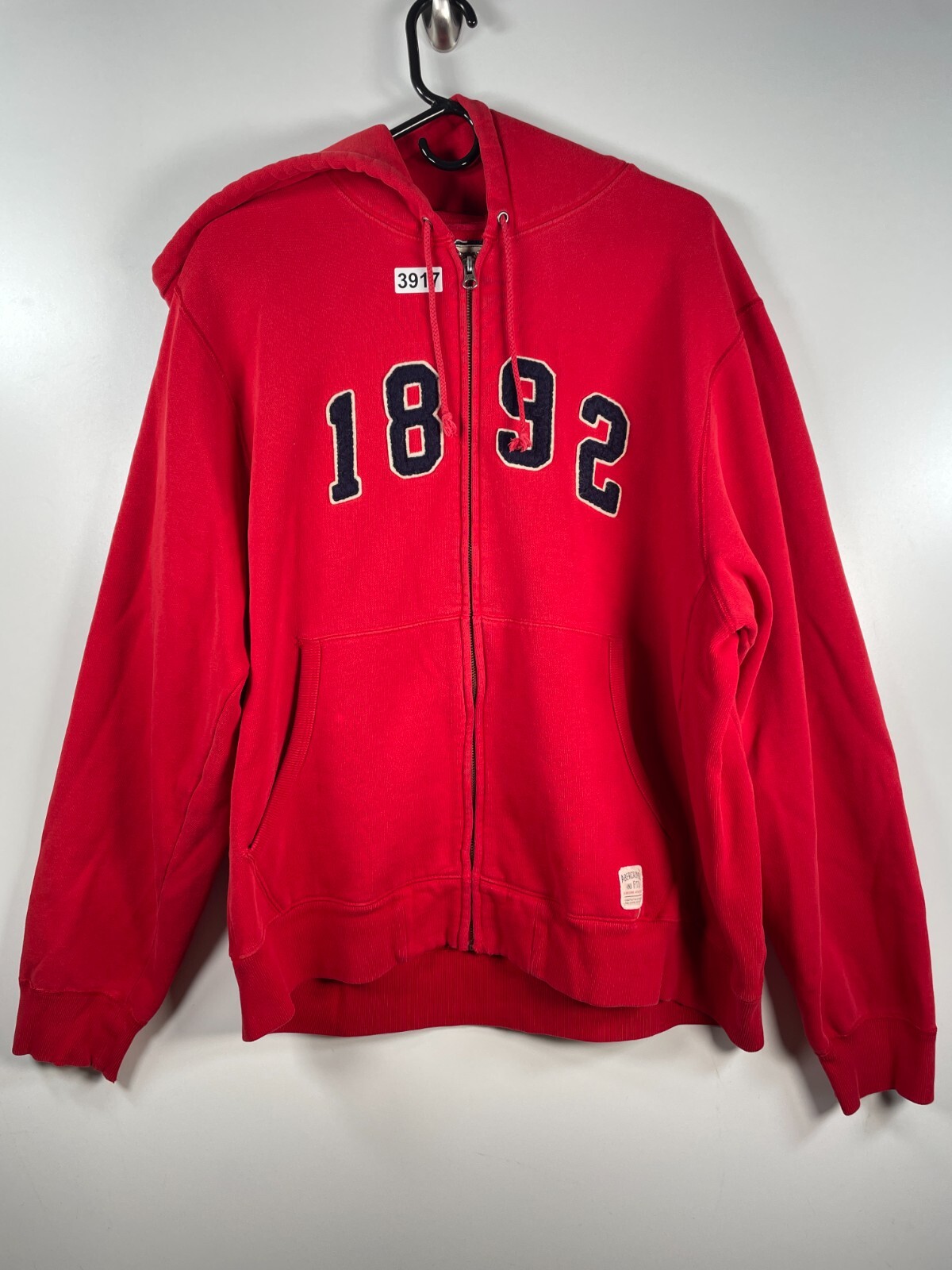 Vtg 92 Abercrombie & Fitch Mens Full Zip Hoodie Sweatshirt
