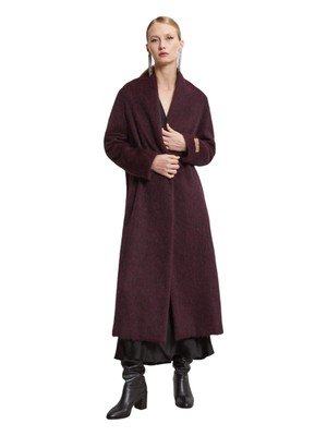 Pre-owned Ottod'ame Woman Cappotto Over Bordeaux 18788 In Red