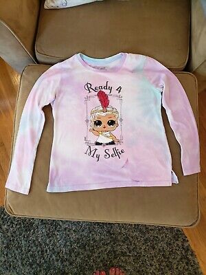 Lol Surprise Ready For My Selfie Youth Girls Shirt top size large Tie dyed 