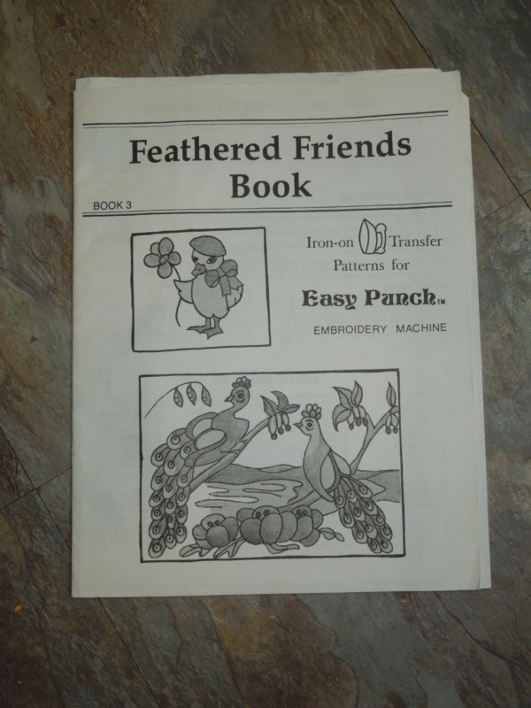 Feathered Friends bk Iron On Transfer Patterns For EASY PUNCH Embroidery Machine