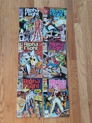 Marvel Alpha Flight Comic Book Lot Of 6 28 68 73 74 83 89 1985 1989 1990