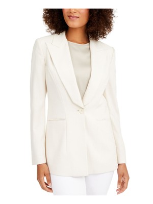 Женский бежевый пиджак ELIE TAHARI Wear To Work Blazer 8