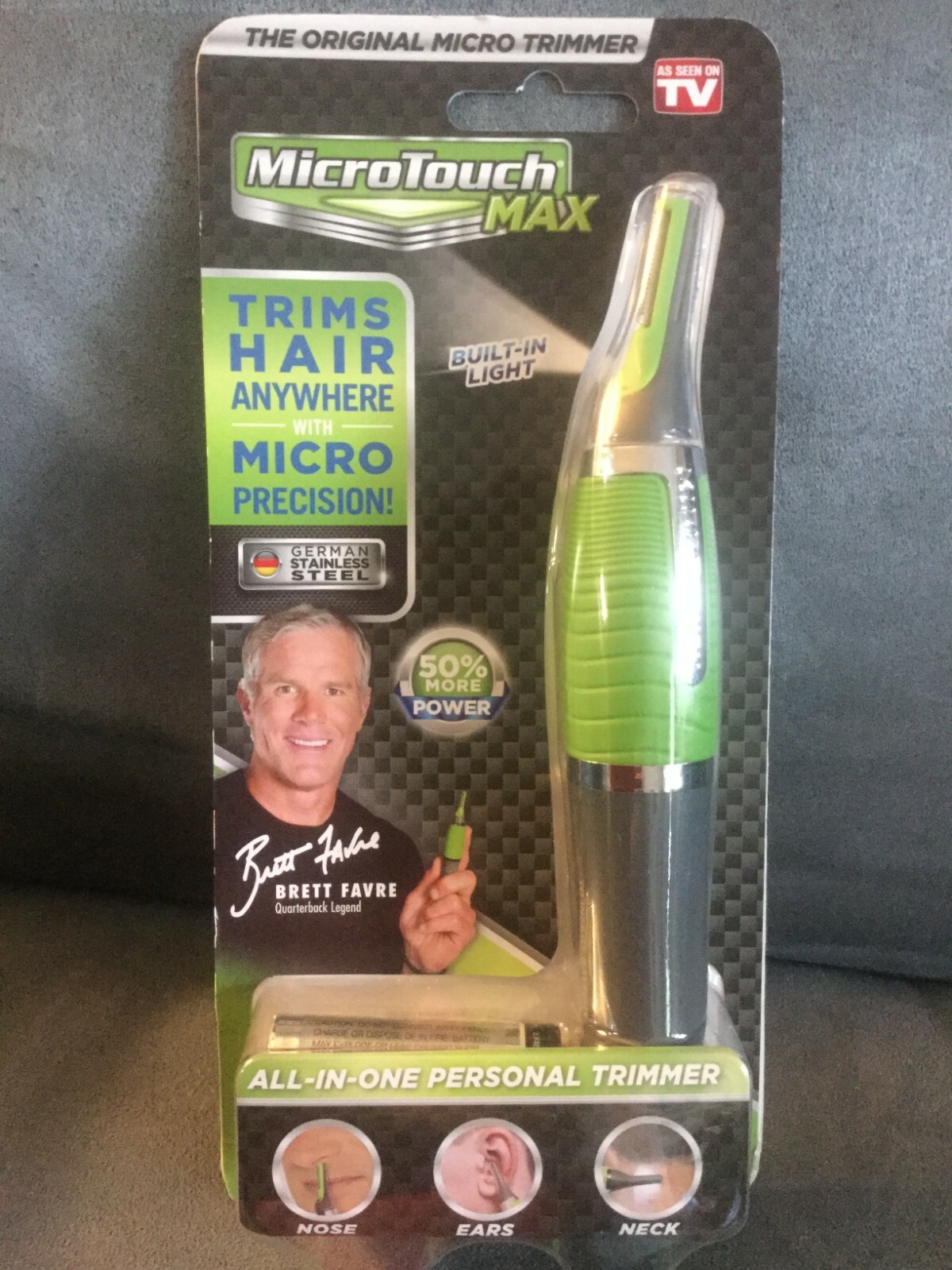 AS SEEN ON TV MICRO TOUCH MAX PRECISION TRIMMER WITH BUILT IN LIGHT - NEW