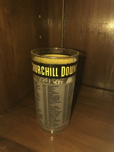 1975 Frosted Kentucky  Derby Mint Julep Glass Churchill Downs