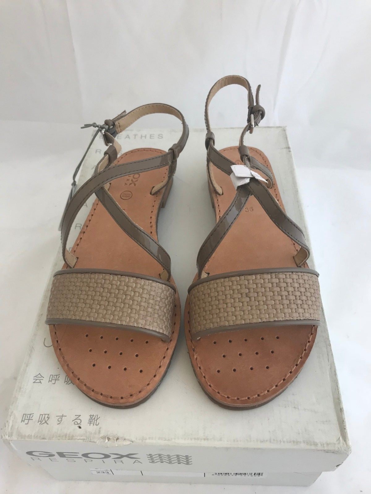 Geox Women Jolanda Sandal D5275A Taupe Size 5 US