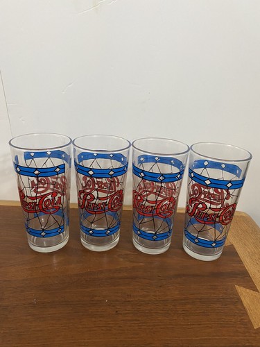 Set of four vintage Pepsi-Cola glasses | eBay