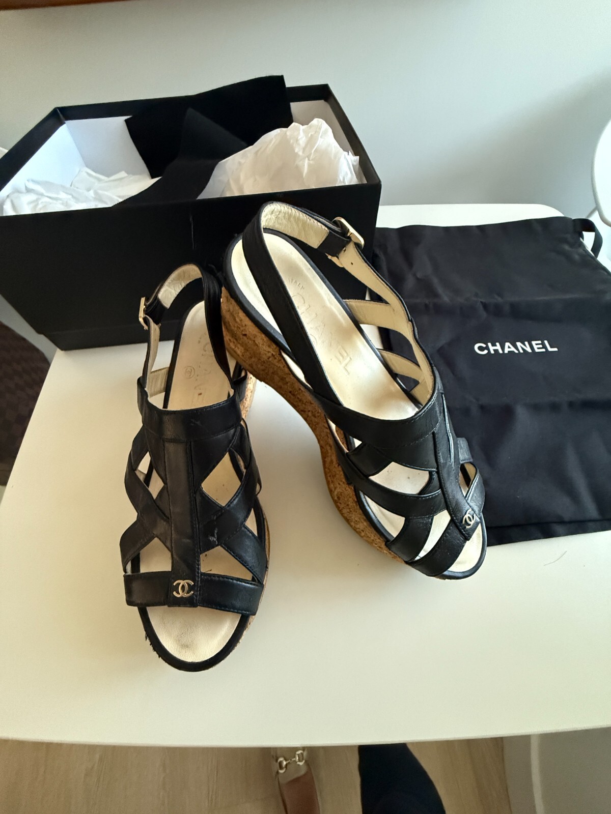 CHANEL ミュール チェック柄 黒 2023/24秋冬☆脚長効果でスタイルUP】 CHANEL ロングブーツ