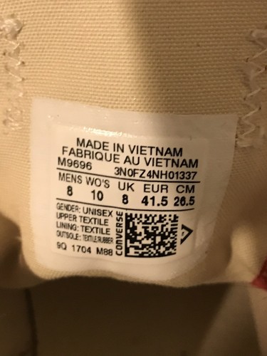 CONVERSE Chuck Taylor All Star Red Men’s 8 Women’s 10 NEW FREE SHIPPING