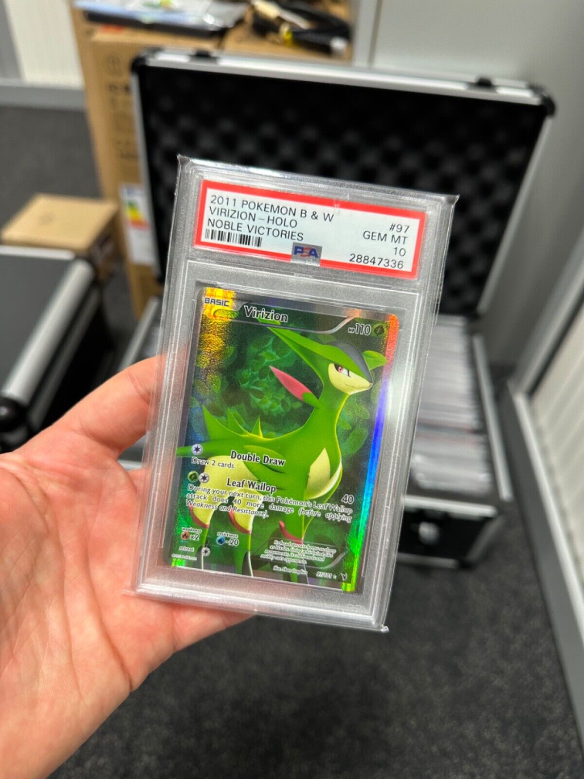Pokemon Virizion Full Art Holo B&W Noble Victories 97/101 Pokemon Virizion Full Art Holo B&W Noble Victories 97/101