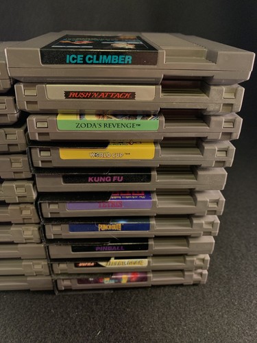 Nintendo Nes Video Game Lot Of 20 Punchout Contra Super Mario Bros 3 Turtles Nes