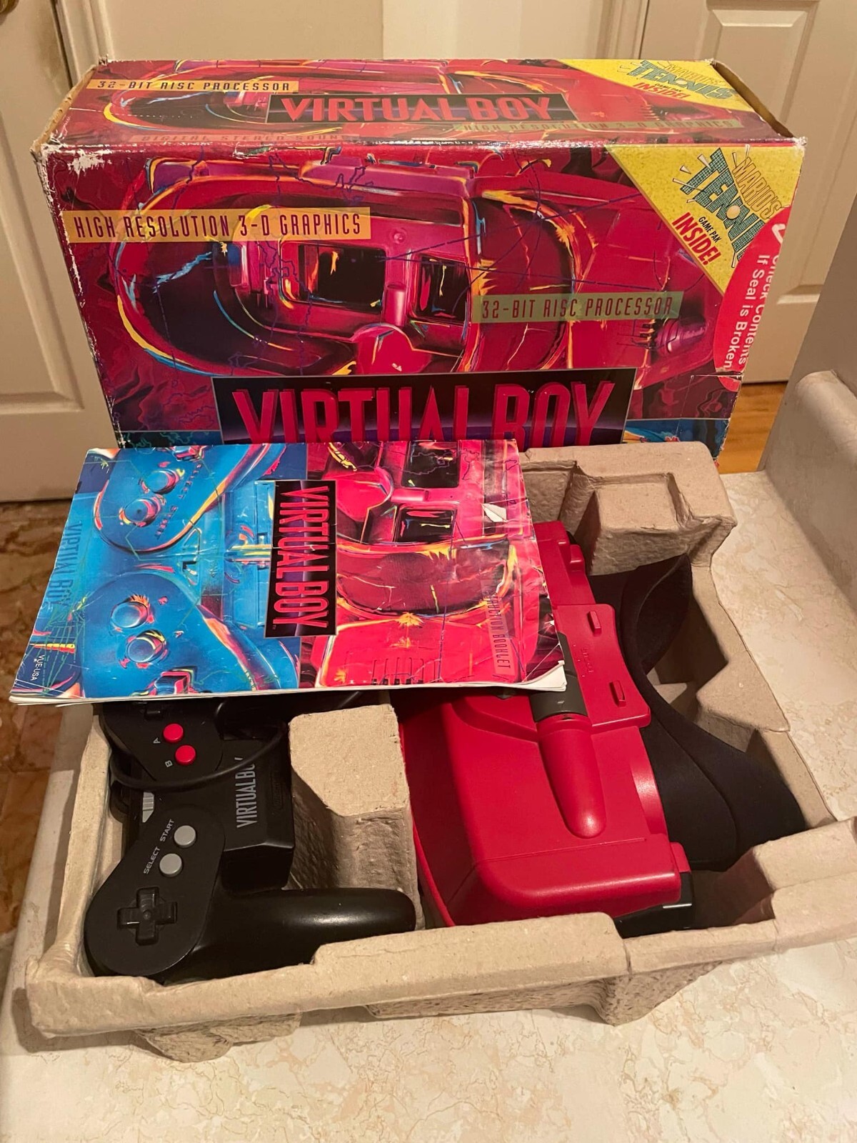 Nintendo Virtual Boy Console - Red and Black - In Box TESTED