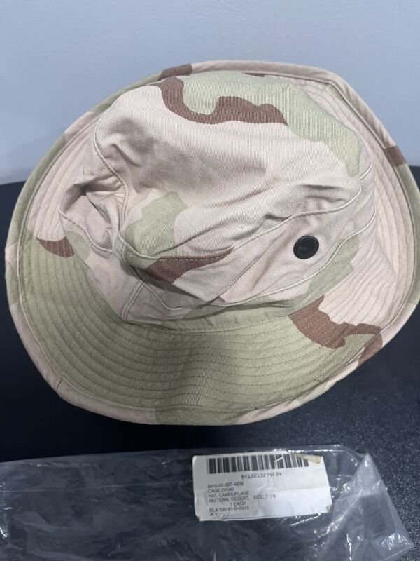 Military Issued Bucket Hat 7 1/4 Camouflage Pattern Desert Brand New Dcu Boonie 