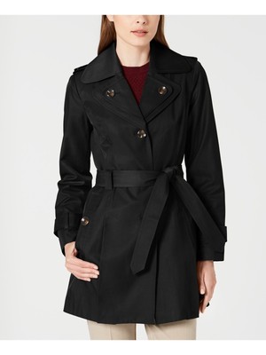 

LONDON FOG Женский черный плащ с поясом, L722702T74