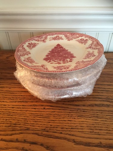 4 Johnson Bros England 1883 Pink Christmas Tree 8