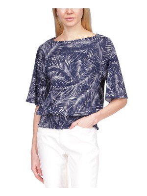 MICHAEL MICHAEL KORS Женское темно-синее кимоно с рукавом до локтя, топ Petites P\XS