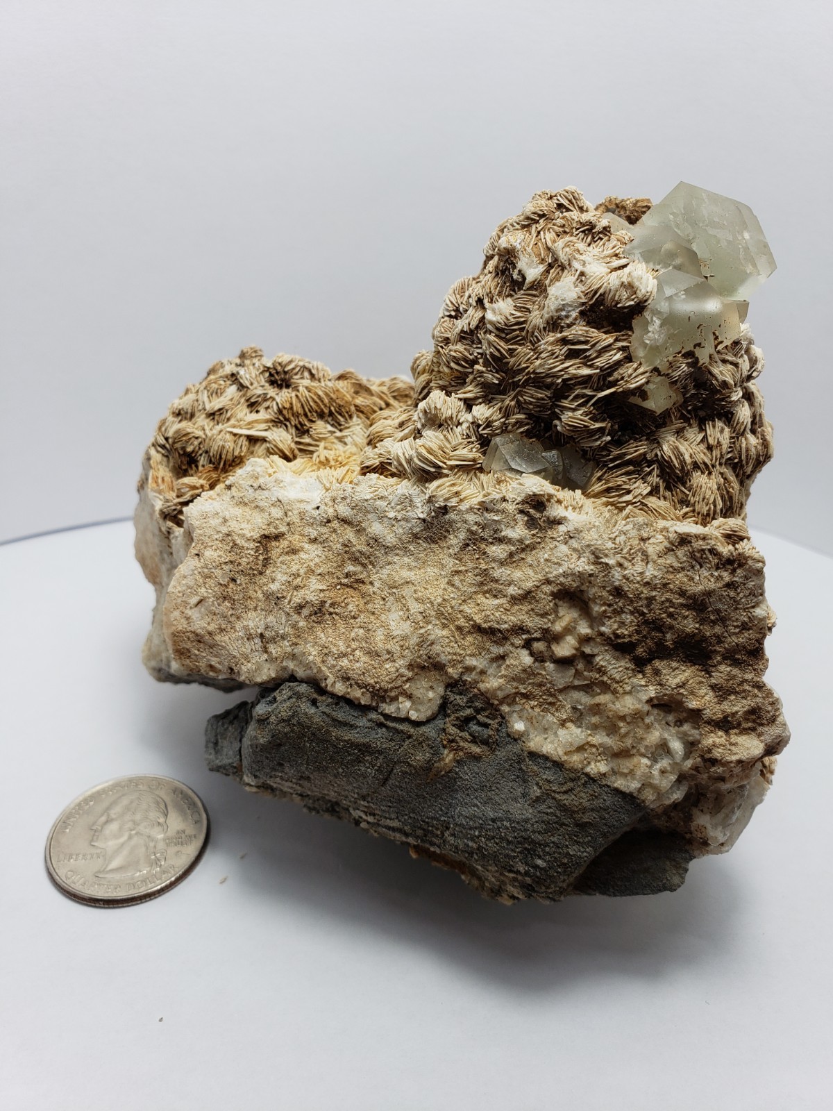 1330g NEW Find Green Fluorite/Barite Crystal Mineral Specimen Ontario,Canada