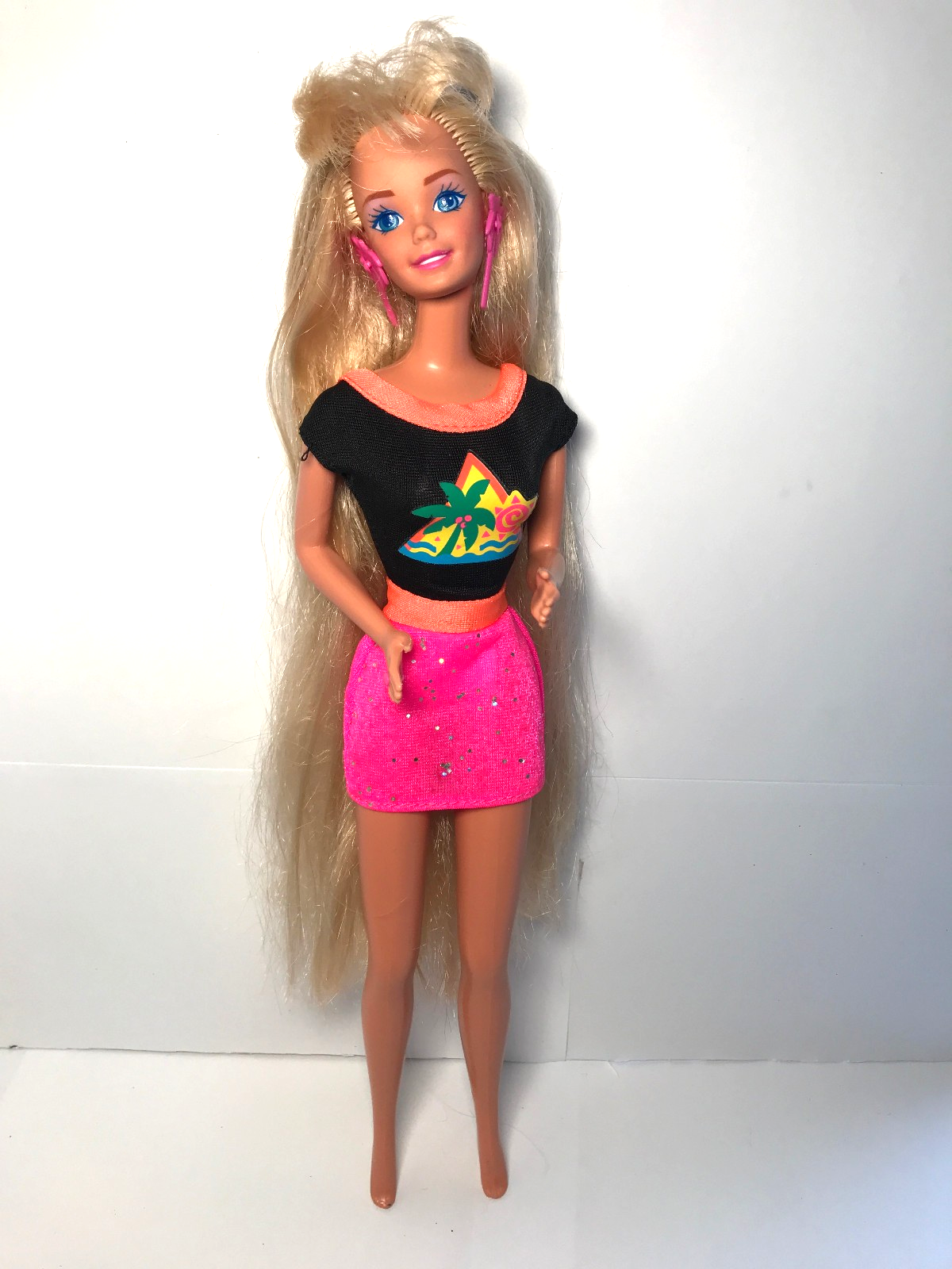 ヴィンテージBarbie Vintage 1993 Glitter Hair Barbie Doll #10965 Mattel Original Dress