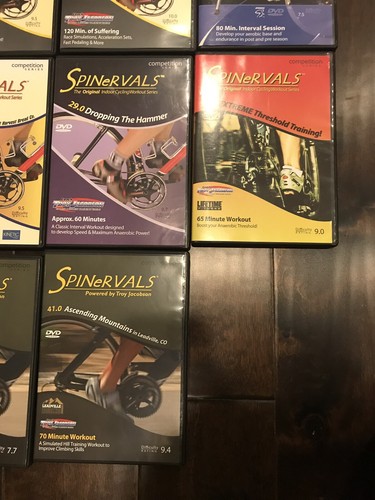 Spinervals Fitness Series 19 Video Huge Lot