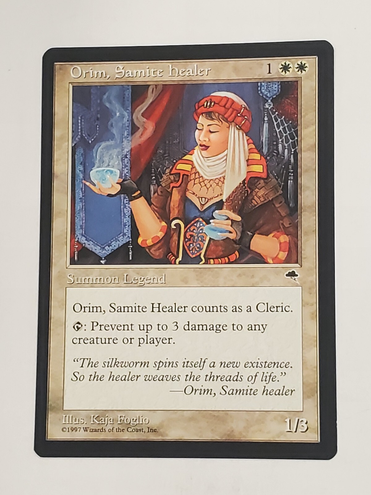MTG Orim, Samite Healer (Tempest/White/R) - BGM | eBay
