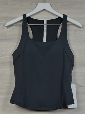 Lululemon Instill Tank Built in Shelf Bra  Size 10 A/B Cup Black 76165