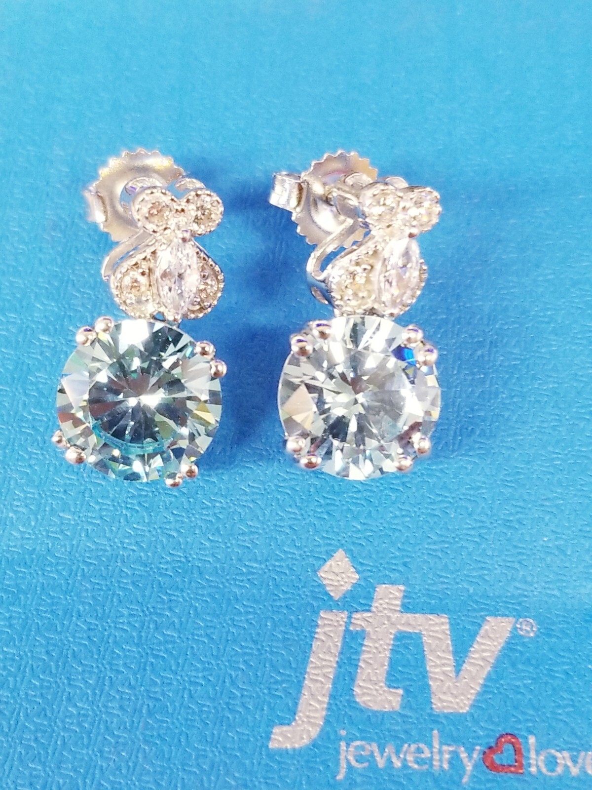 BJH693 |Bella Luce Blue And White Cubic Zirconia Platinum