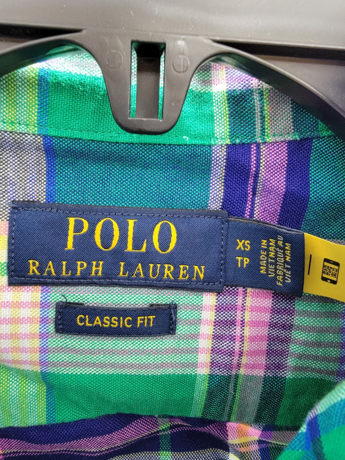 Polo Ralph Lauren Classic Fit Plaid Oxford Shirt Men's XS Multi Long Sleeve - Picture 10 of 20