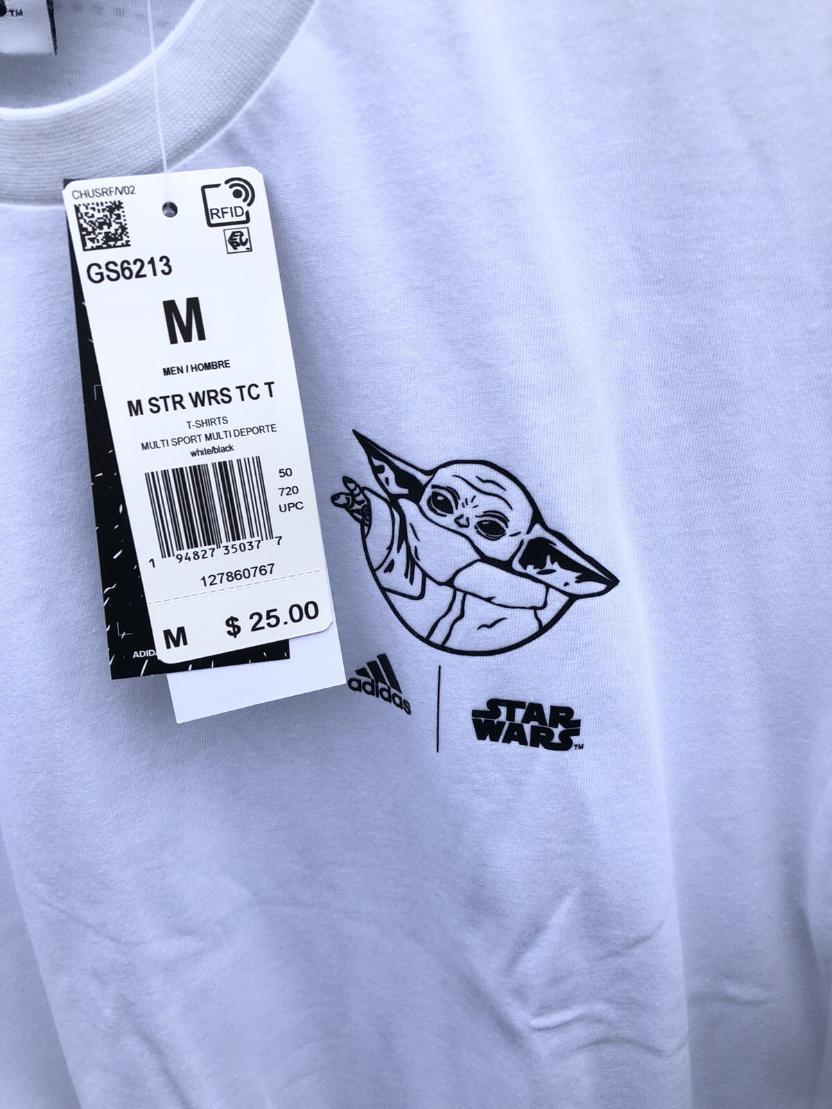 Футболка ADIDAS x STAR WARS The MANDALORIAN BABY YODA T-SHIRT Men's Medium  GS6213 NEW: купить с доставкой из США, цена 3 909 руб - (115226111692)