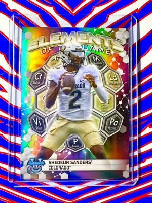 2023 Bowman U Best Shedeur Sanders Elements of the Game Refractor Colorado