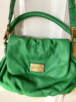 Marc By Marc Jacobs Green Pebble Leather Classic Q Lil Ukita Handbag