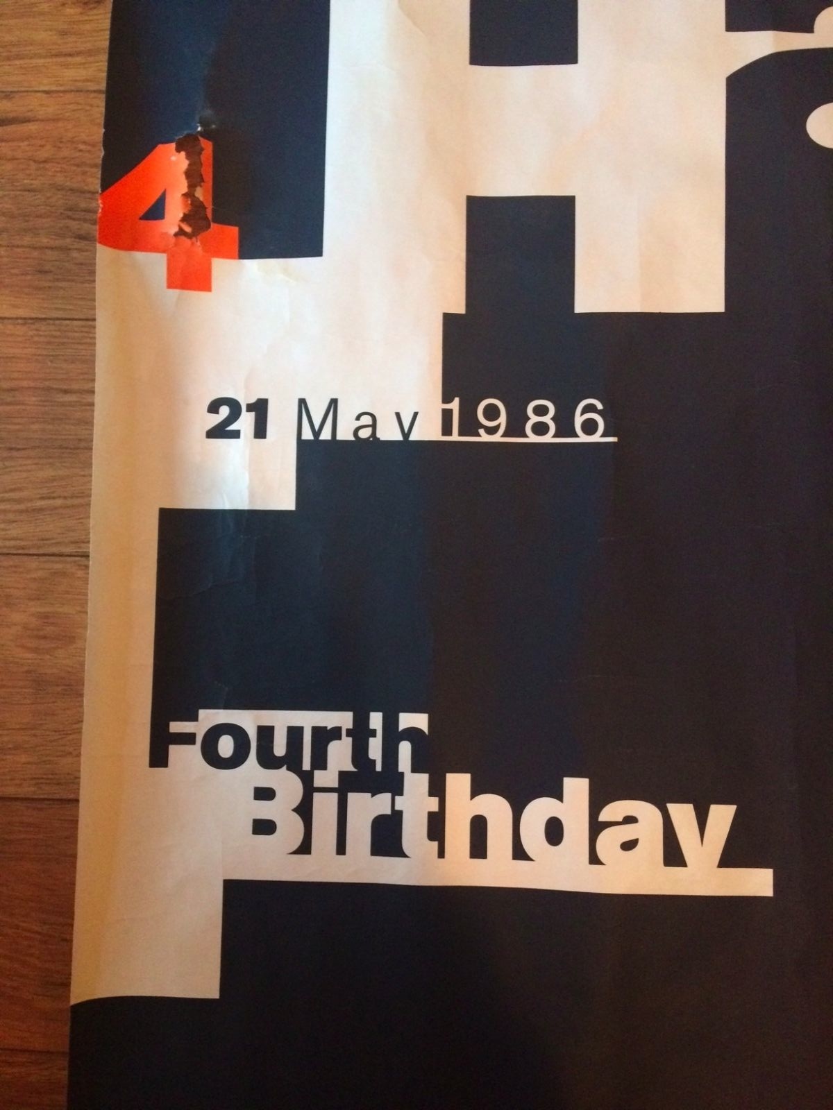 ORIGINAL 4TH B'DAY PARTY HACIENDA FAC 51 POSTER NEW ORDER FACTORY MANCHESTER UK