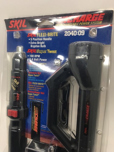Skil Flashlight & Super Twist Screwdriver Interchangeable Charge System NEW