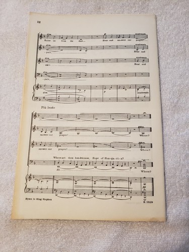 Hymn To King Stephen Boosey and Hawkes