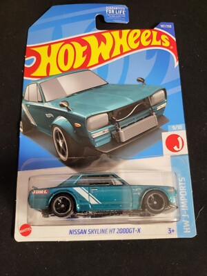 2022 Hot Wheels #187 HW J-Imports 9/10 NISSAN SKYLINE HT 2000GT-X Blue Near Mint