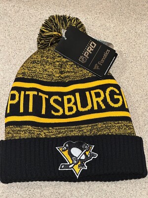 Pittsburgh Penguins NHL Men's Fanatics Branded Black/Gold Pro Cuffed Knit Hat