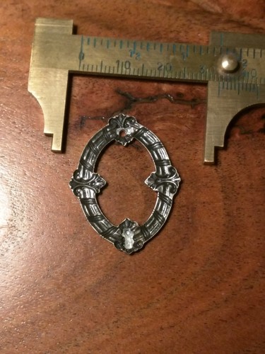 1pc Vintage frame stamping silver plated painted