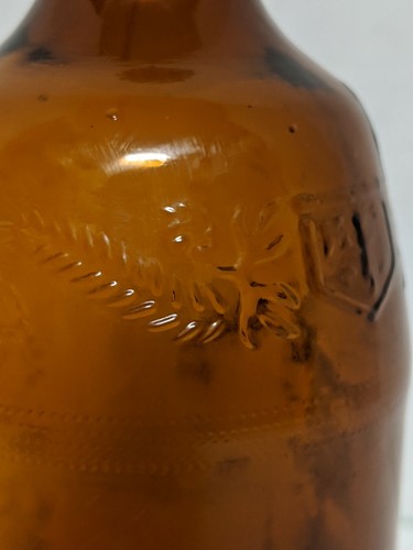 Vintage Short Neck Stub Beer Bottle w/Cap Depicts a Bird, Phoenix