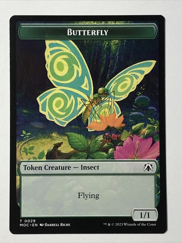 蝶 butterfly token minagishi jun mtg MTG Butterfly / City's Blessing Double-sided Token MOC 29