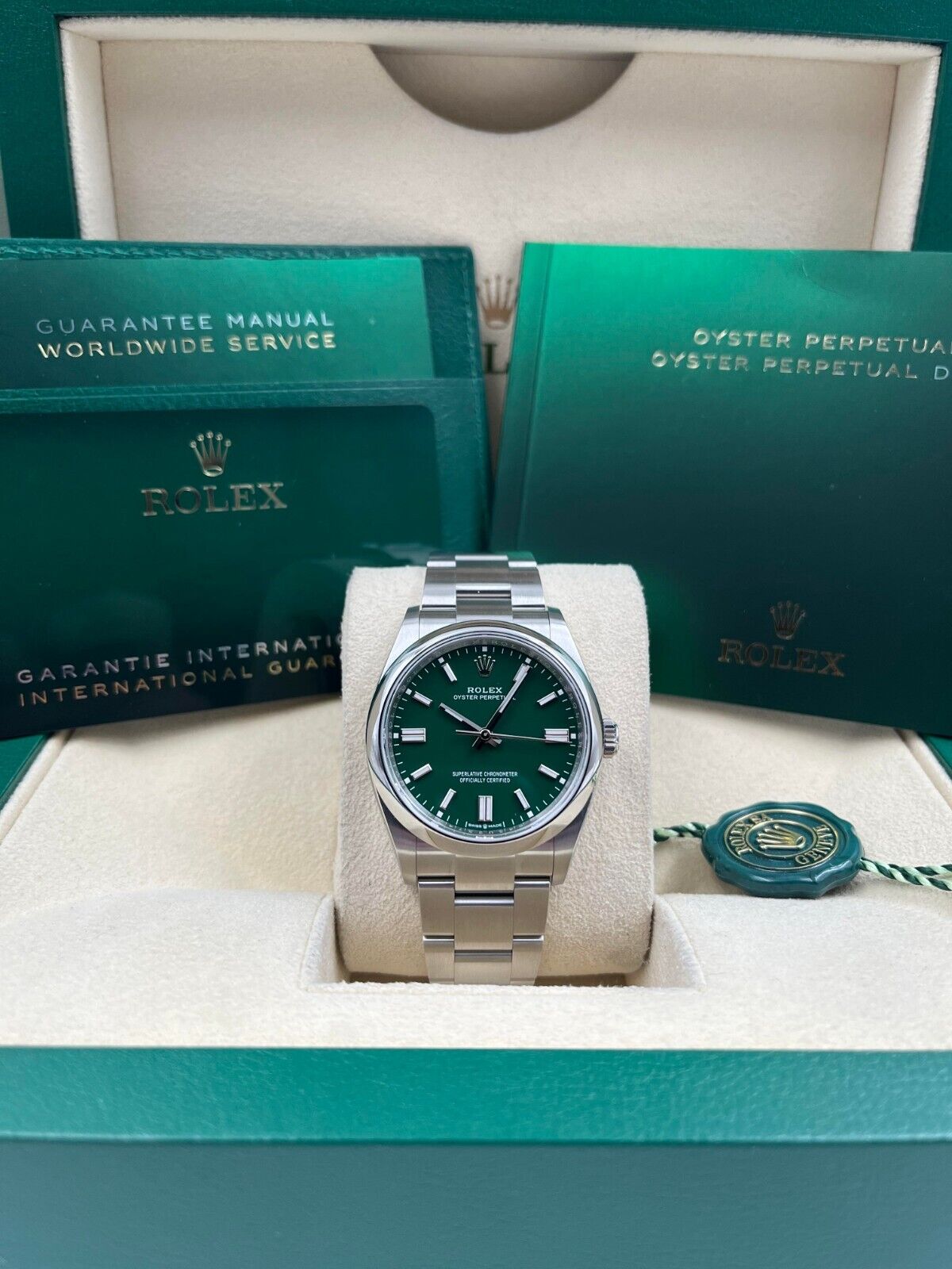 Rolex Oyster Perpetual 36mm Green Dial 126000 Box & Papers Rolex Oyster Perpetual 36mm Green Dial 126000 Box & Papers