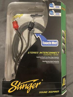 Stinger SI126 Car Stereo 1000 Series 6 Feet Rca Interconnect Amp Signal Cable