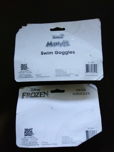 2 NEW LOT KIDS COLLECTOR DISNEY GOGGLES MINNIE & FROZEN AGE 4 AND UP