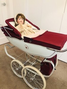 miniature silver cross pram