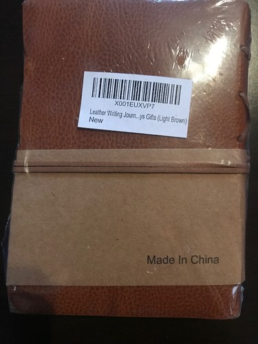 Writing Journal, 320pgs, 4.1”x5.5”, Brown With Closing Strap. New