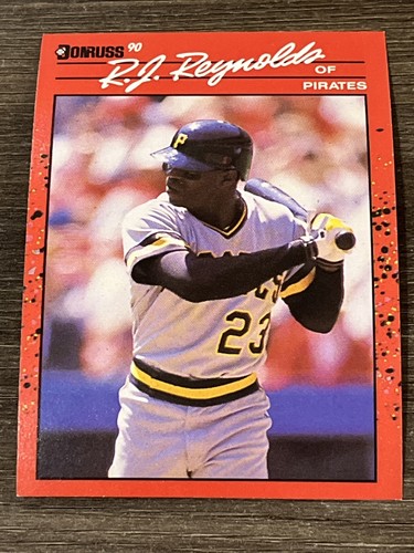 ERROR NO DOT 1990 DONRUSS BASEBALL CARD #447 R.J. REYNOLDS