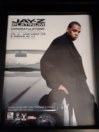Jay Z Hard Knock Life Rare Original Promo Poster Ad Framed Jay Z Hard Knock Life Rare Original Promo Poster Ad Framed