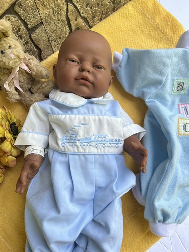 Bergusa Berenguer Anatomically Correct African American Newborn Boy Doll Extras!