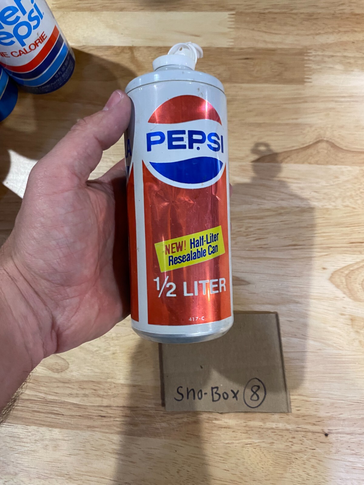 Pepsi 1/2 Liter resealable Soda Can Metal Can BLue and Red
