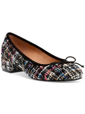 Женские черные балетки без шнуровки на блочном каблуке STEVE MADDEN 9 М